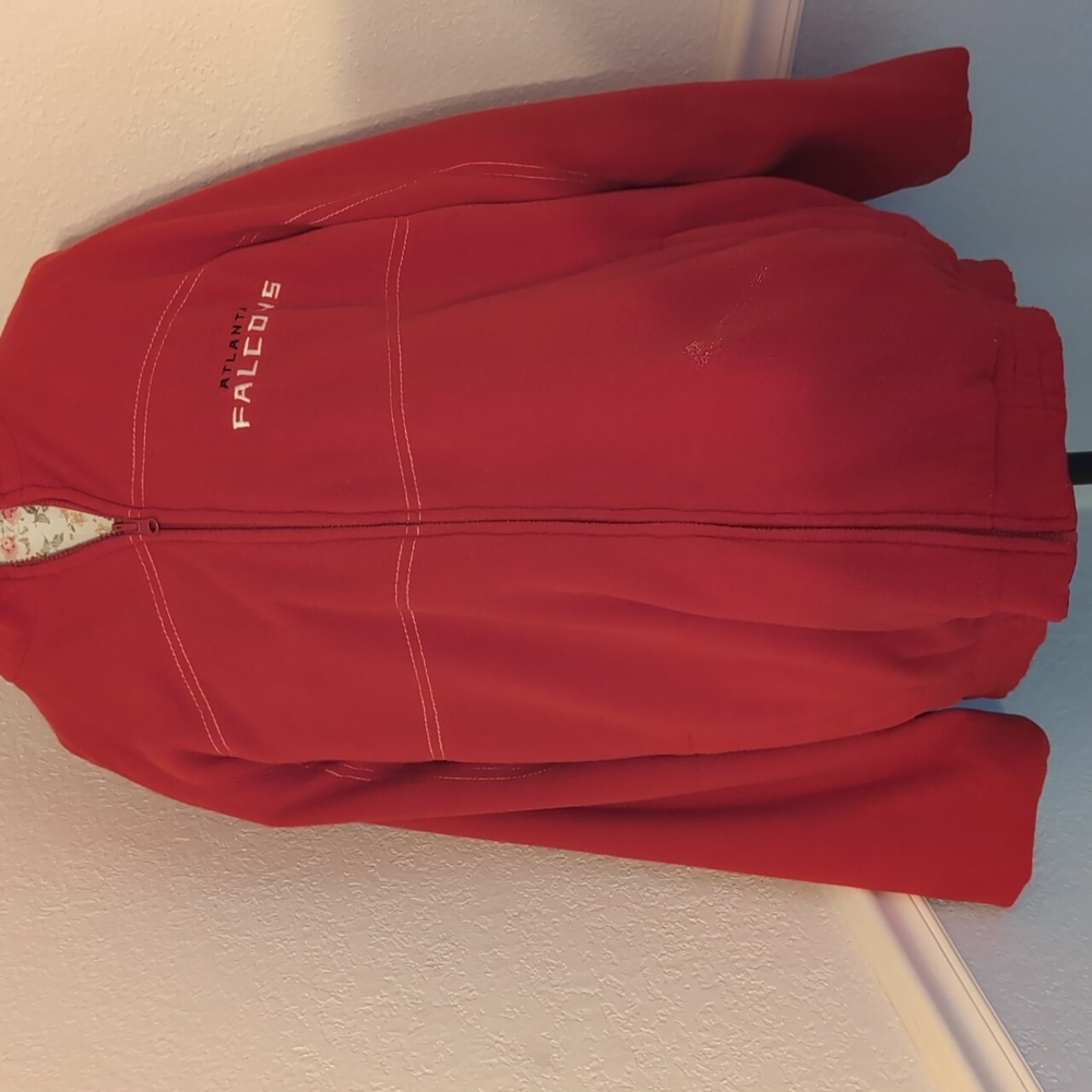 Red and Black Jacket with Atlanta Falcons Logo - Picture 6 of 7